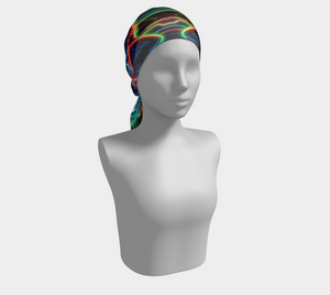 Neon Spirit Animal Wolf Long Shawl by Bazaar Design Style