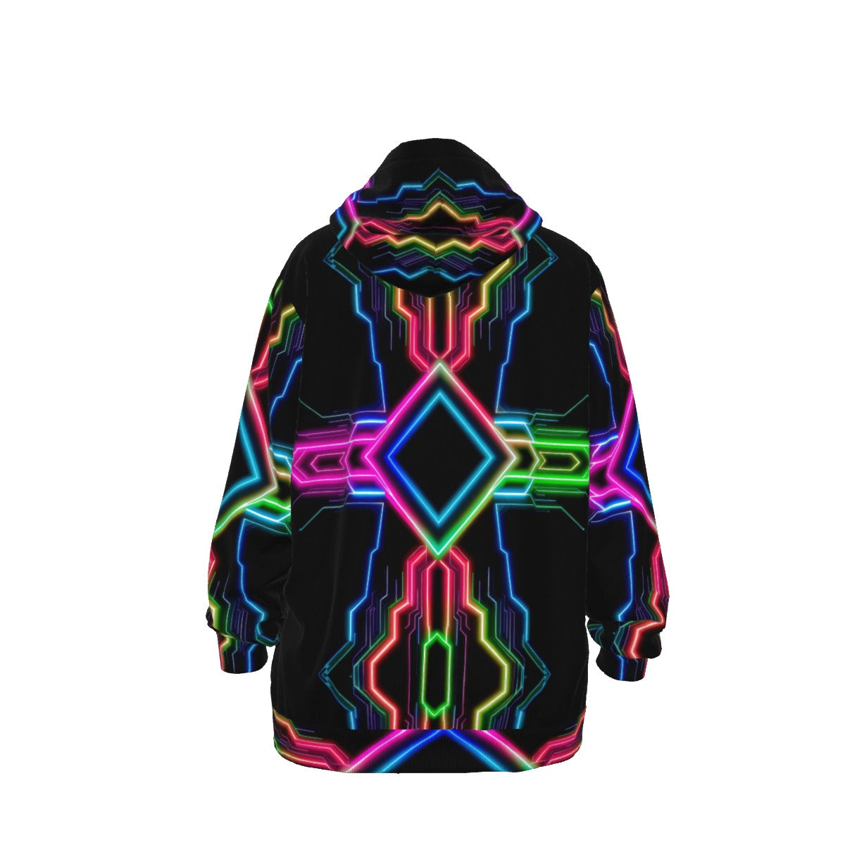 Neon Tech Cotton Pullover Hoodie by Bazaar Design Style