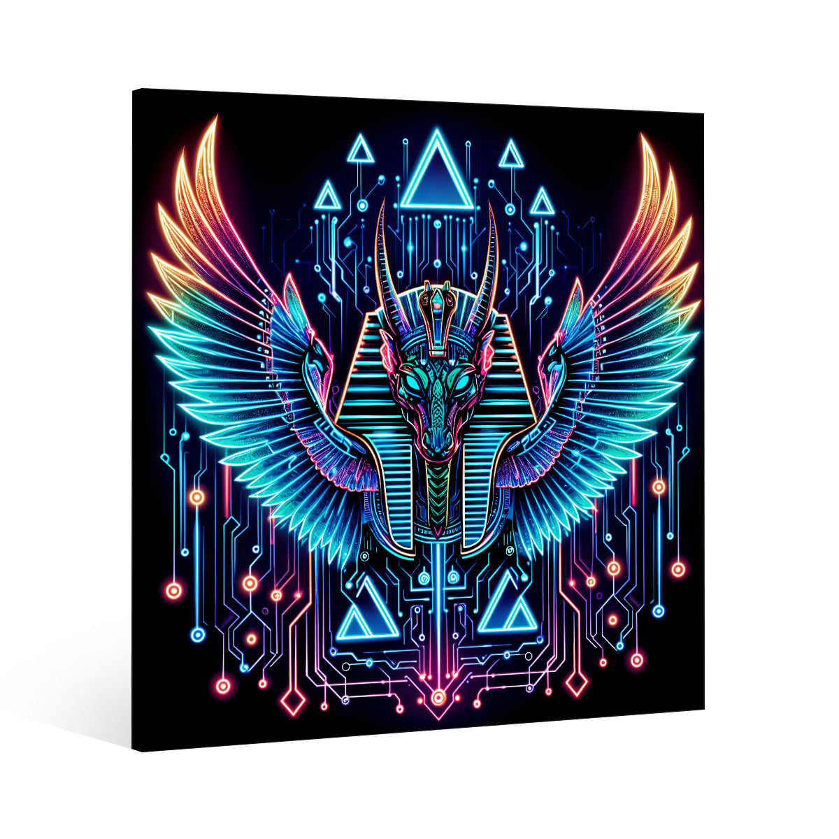 Egyptian Tech Sobek Canvas Print by Bazaar Design Style