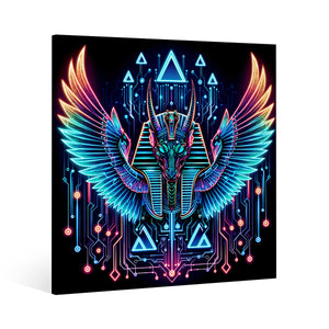 Egyptian Tech Sobek Canvas Print by Bazaar Design Style