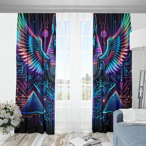 Egyptian Tech Anubis Blackout Curtains with Hooks by Bazaar Design Style