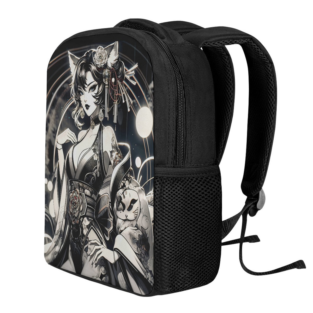 Anime Pin-up Girl Cat Student Backpack by Bazaar Design Style