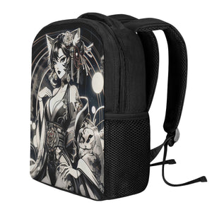Anime Pin-up Girl Cat Student Backpack by Bazaar Design Style