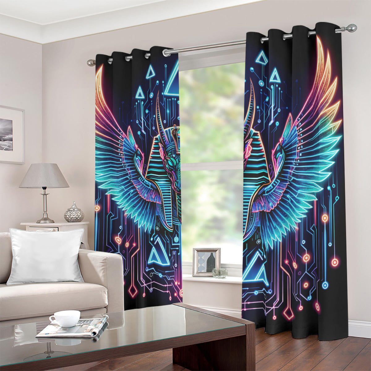 Egyptian Tech Sobek Blackout Curtains with Grommets by Bazaar Design Style