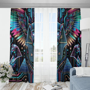 Egyptian Tech Bastet Blackout Curtains with Hooks by Bazaar Design Style