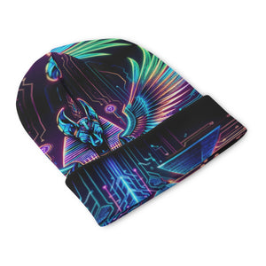 Egyptian Tech Anubis Beanie Hat by Bazaar Design Style