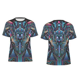 Egyptian Tech Bastet Cotton T-shirt by Bazaar Design Style