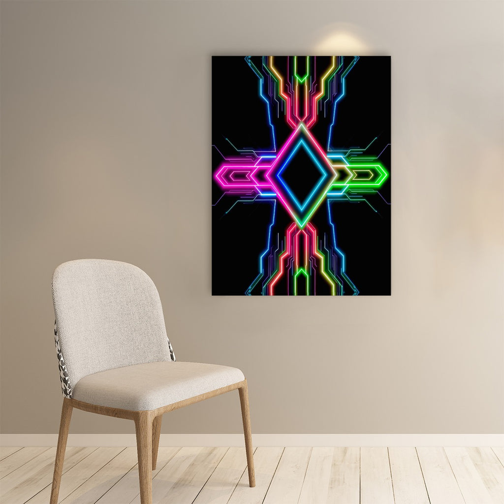 Neon Tech Poster by Bazaar Design Style
