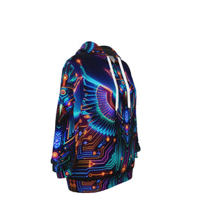 Egyptian Tech Horus Cotton Pullover Hoodie by Bazaar Design Style