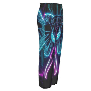 Neon Spirit Animal Elephant Cotton Sweatpants