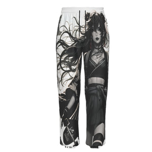 Anime Pin-Up Longboard Girl Cotton Sweatpants