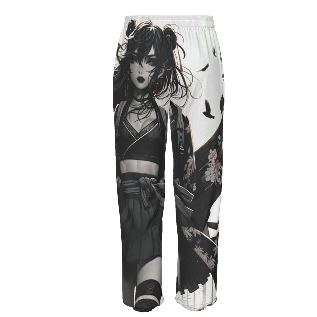 Anime Pin-Up Longboard Girl Cotton Sweatpants