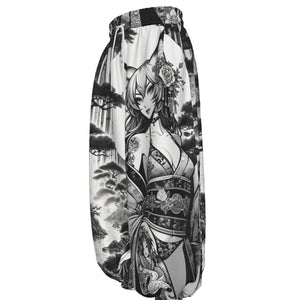 Anime Pin-up Girl Fox Lantern Pants by Bazaar Design Style