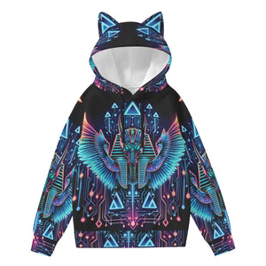 Egyptian Tech Sobek Hoodie with Ears by Bazaar Design Style