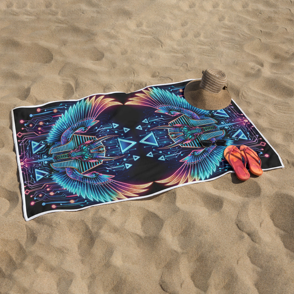 Egyptian Tech Sobek Beach Towel by Bazaar Design Style
