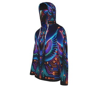 Egyptian Tech Horus Hoodie with Ears by Bazaar Design Style