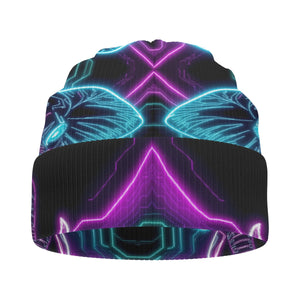 Neon Spirit Animal Elephant Beanie Hat by Bazaar Design Style