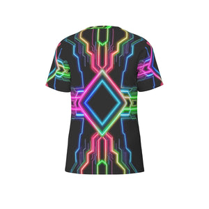 Neon Tech Cotton T-Shirt by Bazaar Design Style