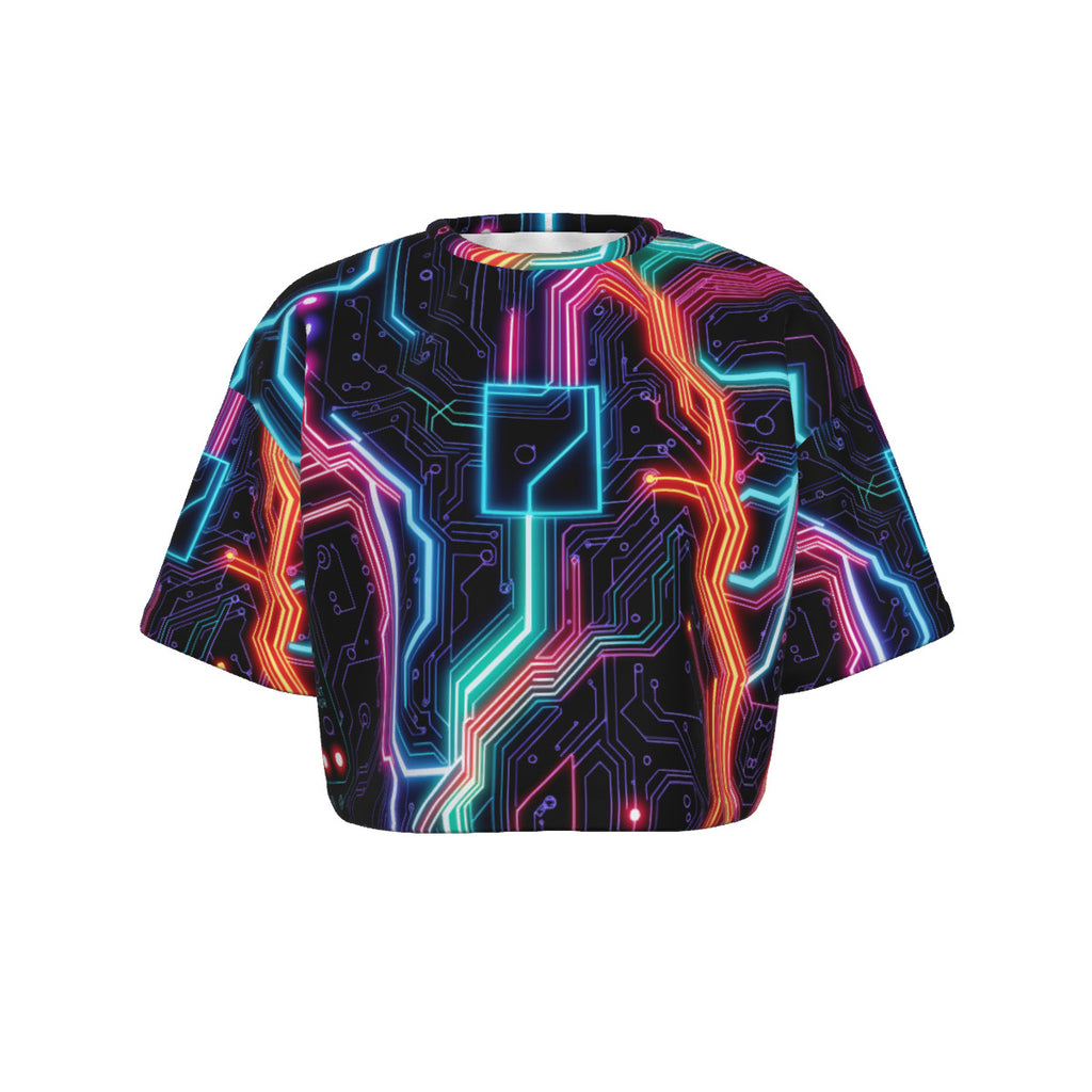 Neon Tech #2 Crop Top T-Shirt