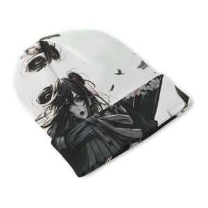 Anime Pin-Up Girl Longboard Beanie Hat by Bazaar Design Style