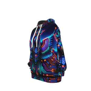 Egyptian Tech Horus Cotton Pullover Hoodie by Bazaar Design Style