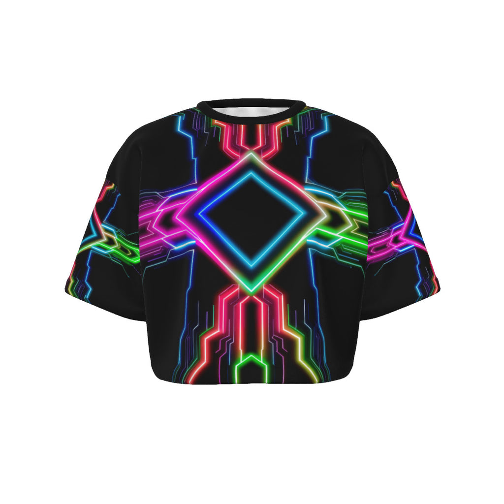 Neon Tech #1 Crop Top T-Shirt