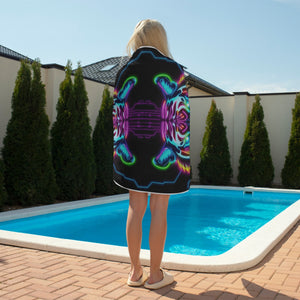 Neon Spirit Animal Tiger Beach Towel by Bazaar Design Style