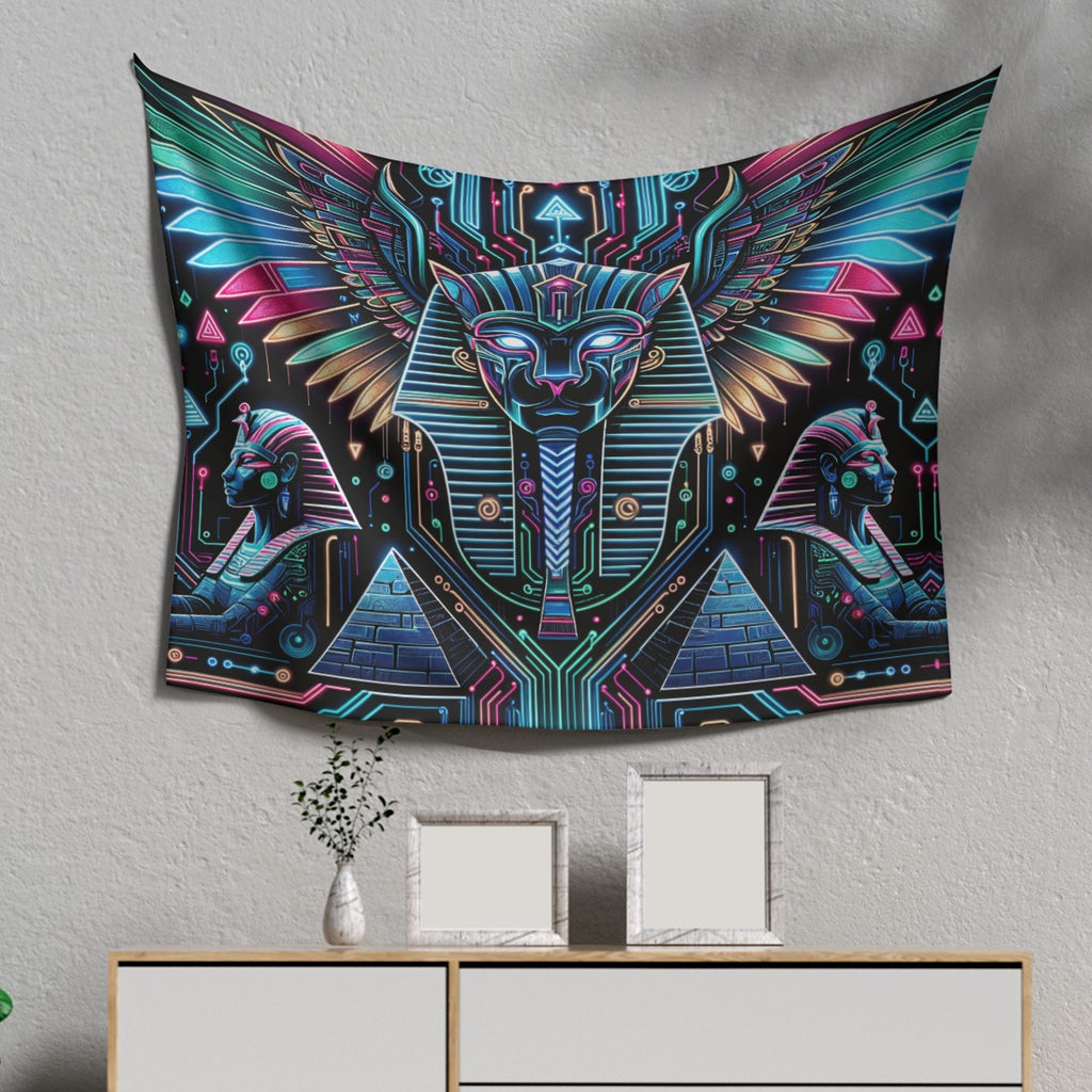 Egyptian Tech Bastet Tapestry by Bazaar Design Style