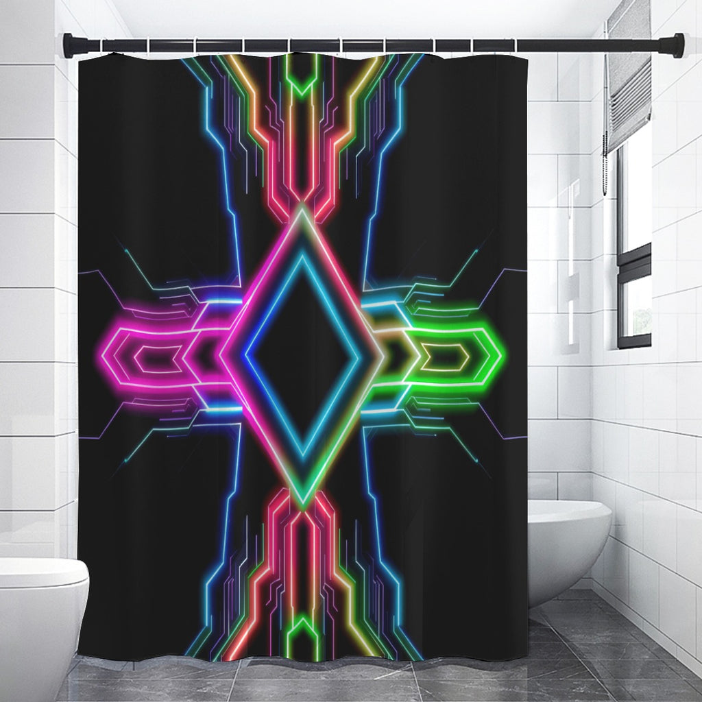 Neon Tech Shower Curtain by Bazaar Design Style