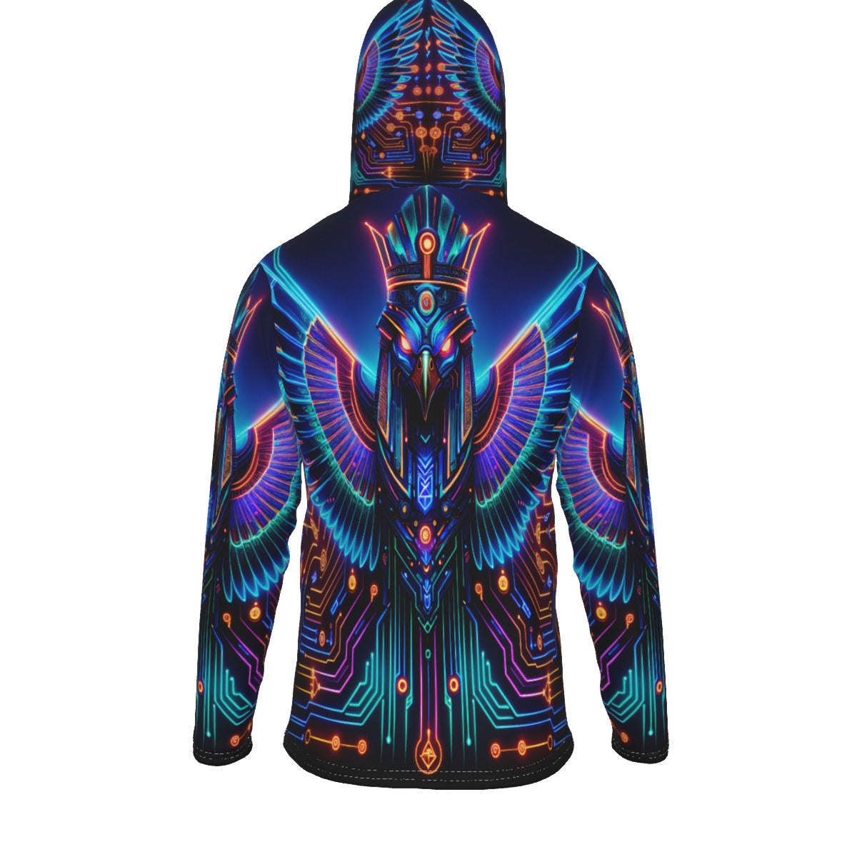 Egyptian Tech Horus Hoodie with Ears by Bazaar Design Style