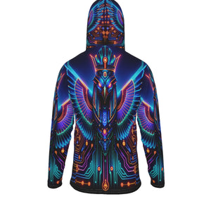 Egyptian Tech Horus Hoodie with Ears by Bazaar Design Style