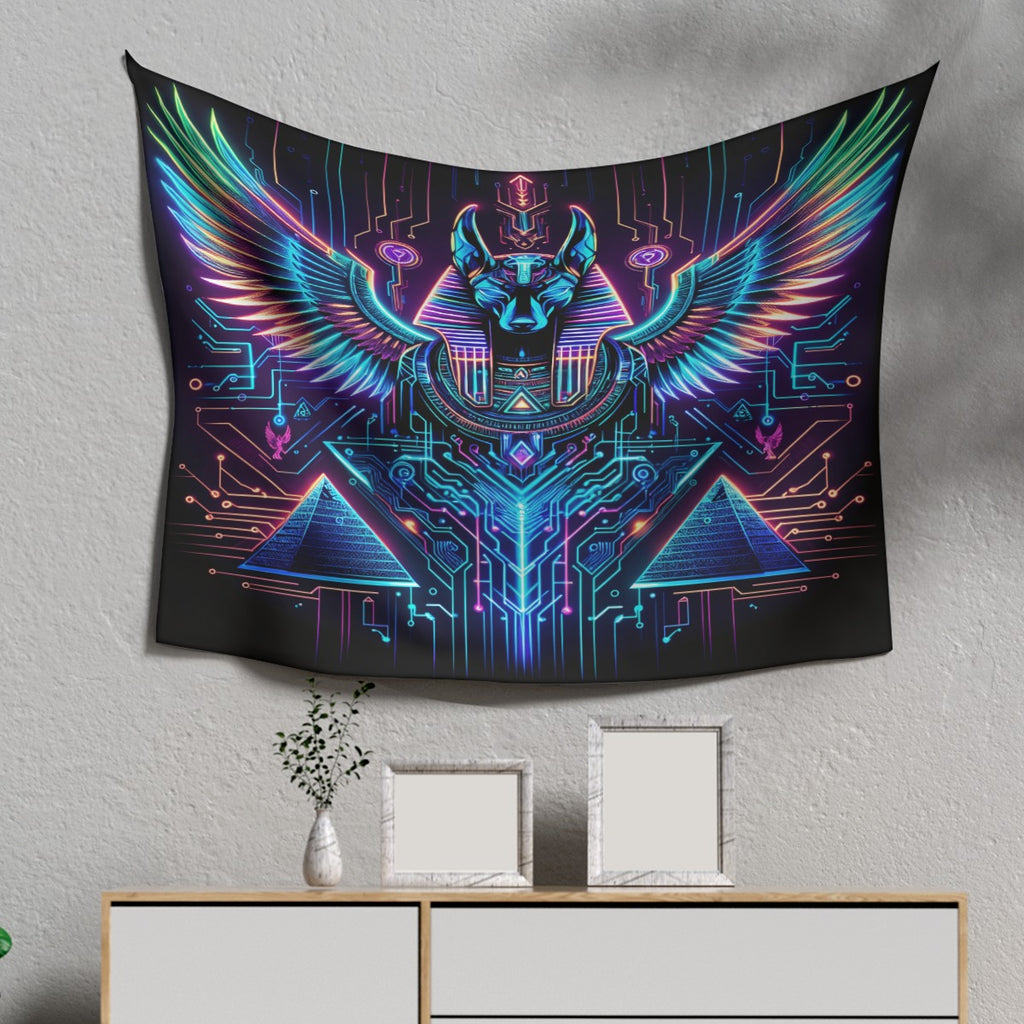 Egyptian Tech Anubis Tapestry by Bazaar Design Style