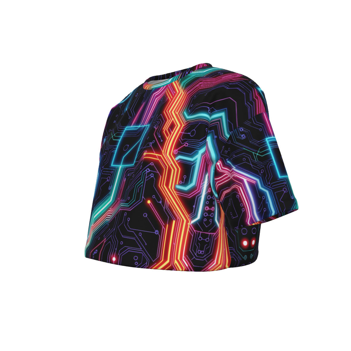 Neon Tech #2 Crop Top T-Shirt