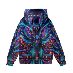 Egyptian Tech Horus Hoodie with Ears by Bazaar Design Style