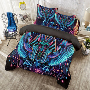 Egyptian Tech Sobek 4 Piece Duvet Cover Set by Bazaar Design Style (T,F,Q)