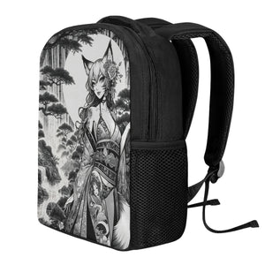 Anime Pin-up Girl Fox Student Backpack by Bazaar Design Style