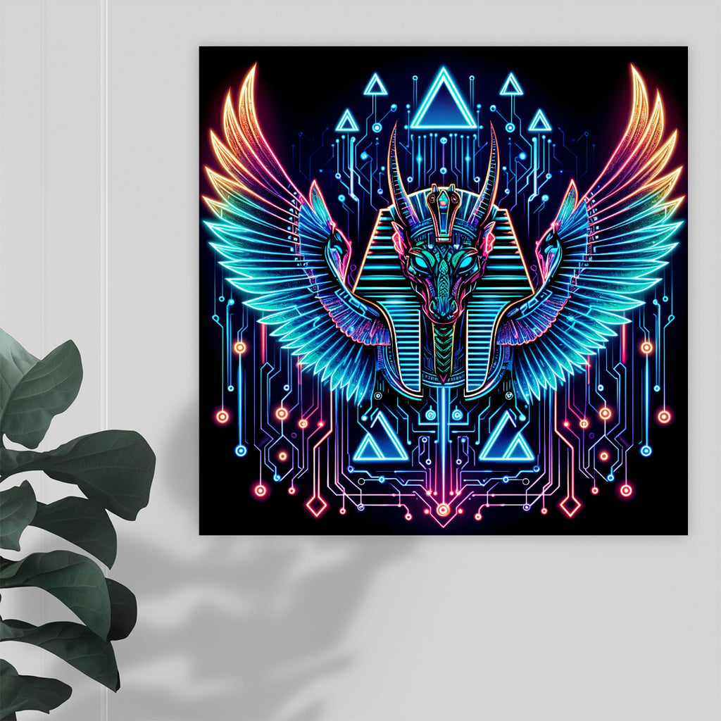 Egyptian Tech Sobek Canvas Print by Bazaar Design Style