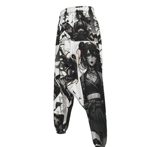 Anime Pin-Up Girl Longboard Harem Pants by Bazaar Design Style