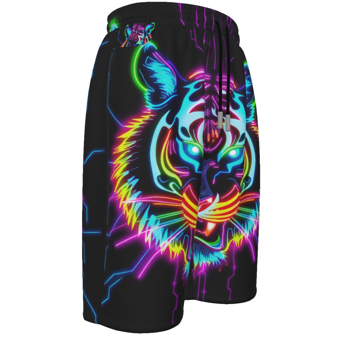 Neon Spirit Animal Tiger Cotton Shorts