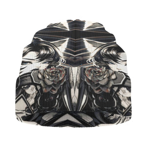 Anime Pin-Up Girl Cat Beanie Hat by Bazaar Design Style