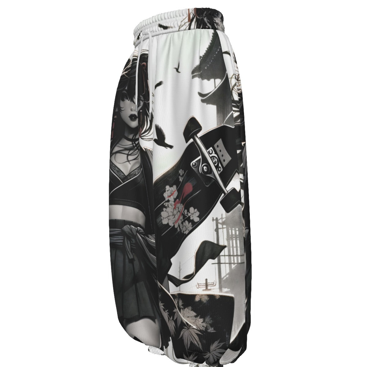 Anime Pin-Up Girl Longboard Lantern Pants by Bazaar Design Style