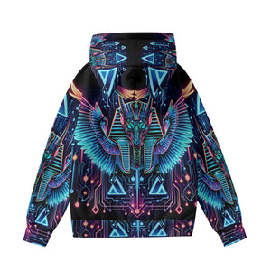 Egyptian Tech Sobek Hoodie with Ears by Bazaar Design Style