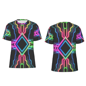 Neon Tech Cotton T-Shirt by Bazaar Design Style