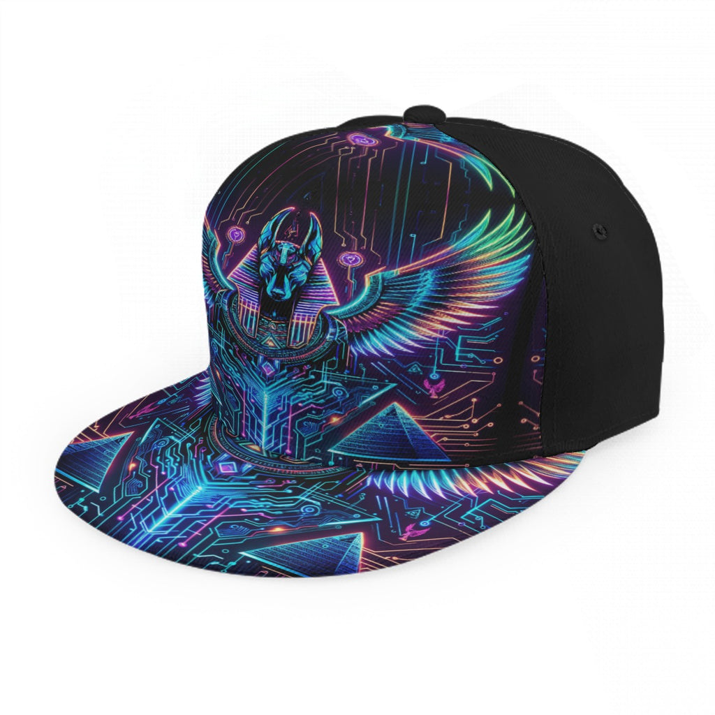 Egyptian Tech Anubis Snapback Hat by Bazaar Design Style