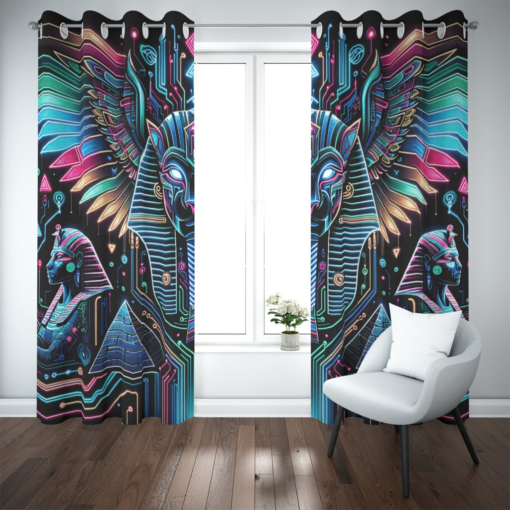 Egyptian Tech Bastet Blackout Curtains with Grommets by Bazaar Design Style