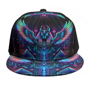 Egyptian Tech Anubis Snapback Hat by Bazaar Design Style