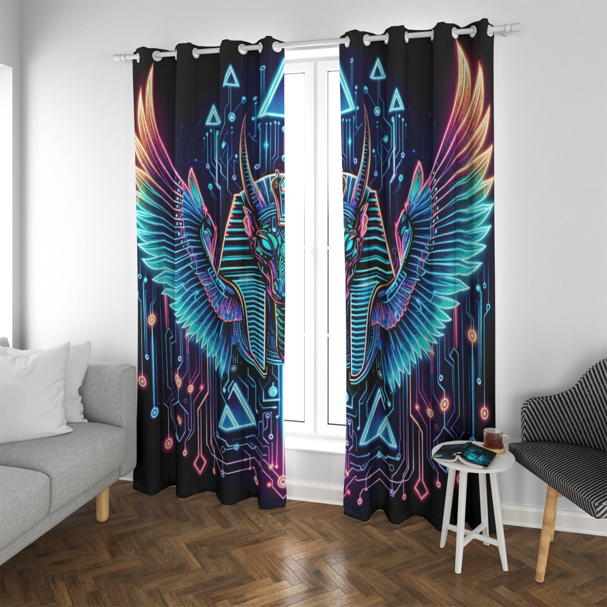 Egyptian Tech Sobek Blackout Curtains with Grommets by Bazaar Design Style
