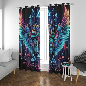 Egyptian Tech Sobek Blackout Curtains with Grommets by Bazaar Design Style