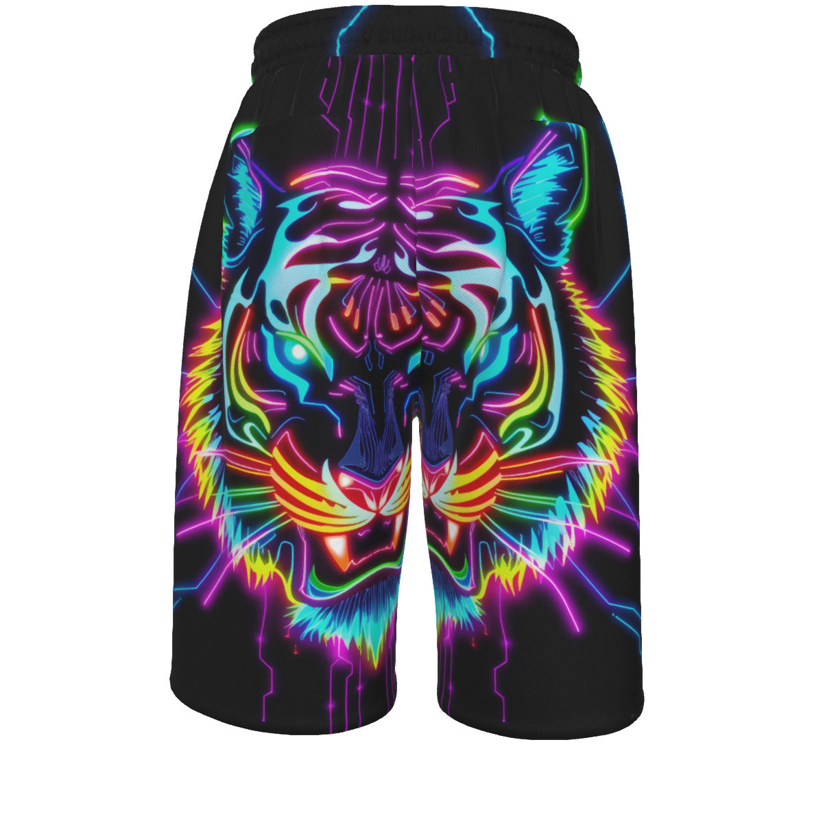 Neon Spirit Animal Tiger Cotton Shorts