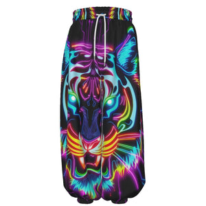 Neon Spirit Animal Tiger Lantern Pants by Bazaar Design Style